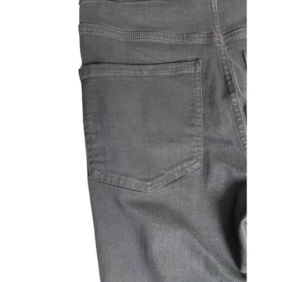 Express Women 2S Boot Super High Rise Jeans Stretch+ Denim Black Flare Leg Comfy - Picture 6 of 10